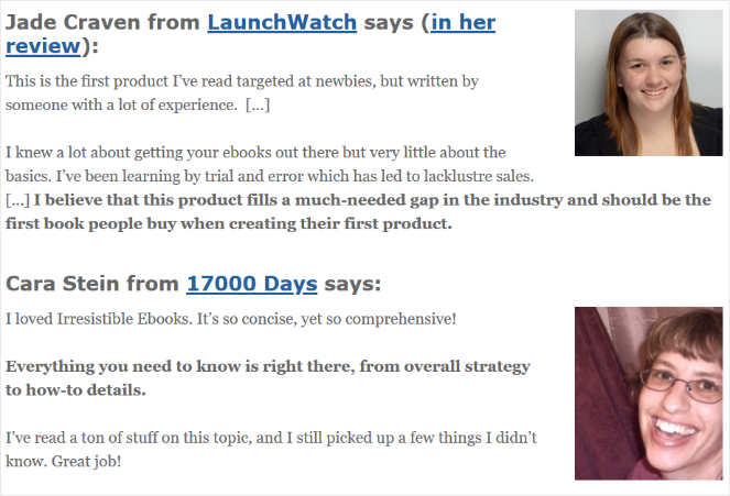 irresistible-ebooks-testimonials - Blog Tyrant customer-reviews-boost-sales