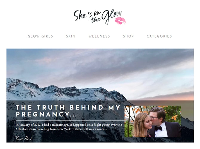 shes-in-the-glow-lifestyle-blog-names-ideas-list - Blog Tyrant