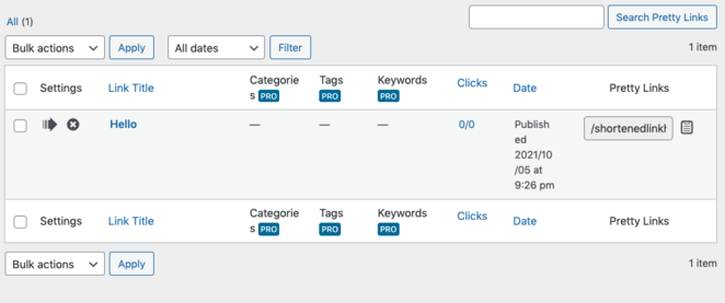 23 - Blog Tyrant list of short links on your website