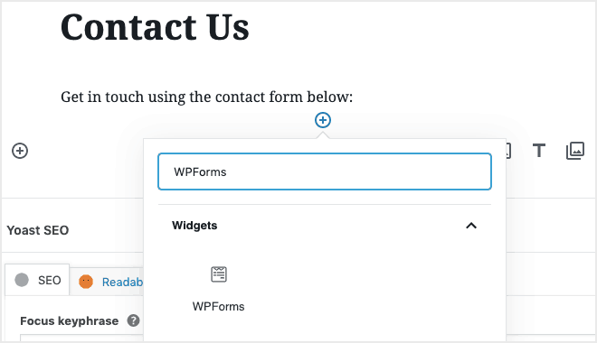 add WPForms block - Blog Tyrant add WPForms block