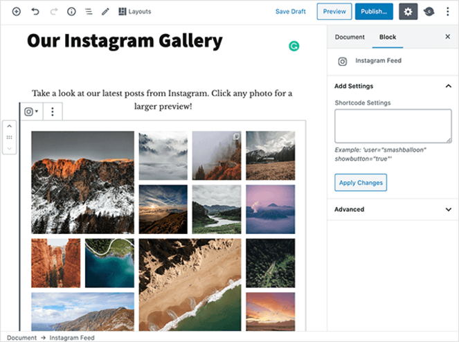 add-instagram-gallery-block-in-wordpress-1 - Blog Tyrant add instagram gallery in wordpress post