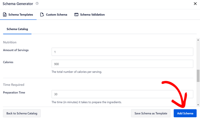 Click the Add Schema button - Blog Tyrant Click the Add Schema button