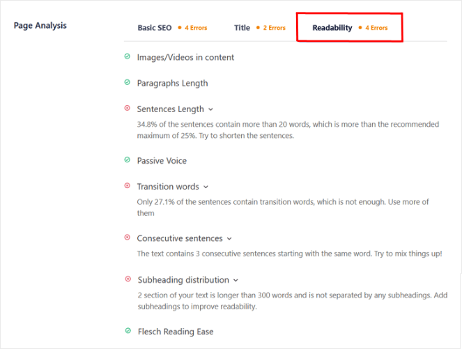 aioseo-page-analysis-readability - Blog Tyrant content readability analysis