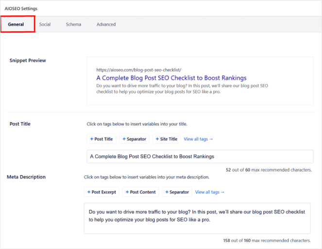 aioseo-settings-general-post-title-and-description-1 - Blog Tyrant seo meta box all in one seo review