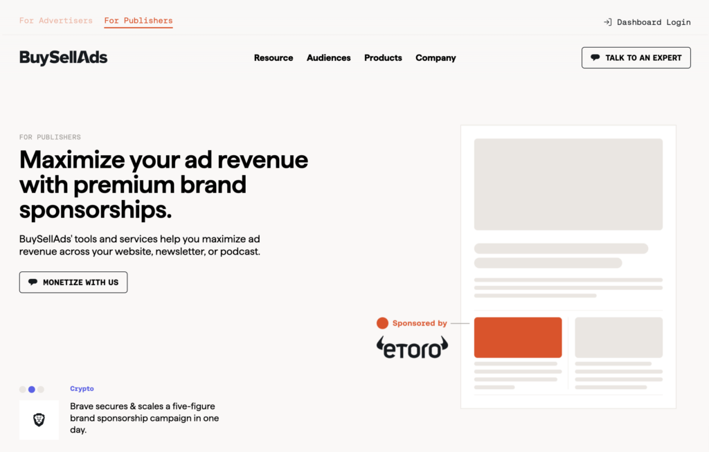 buysellads-homepage - Blog Tyrant buysellads homepage.