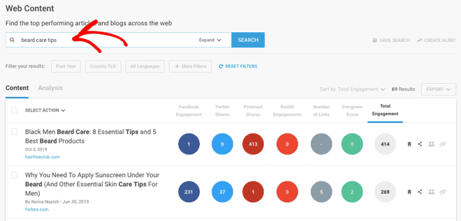 buzzsumo top content for beard care tips - Blog Tyrant buzzsumo top content for beard care tips