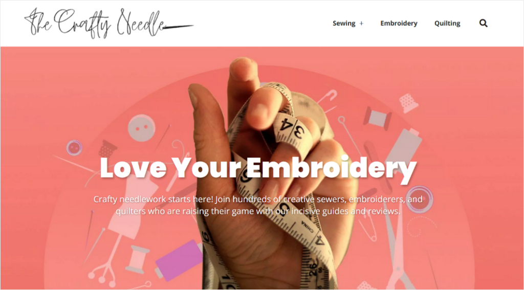 crafty-needle - Blog Tyrant the crafty needle blog header design