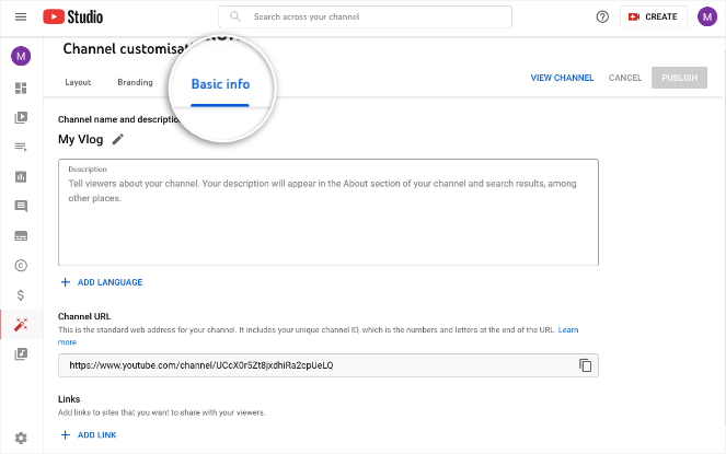 customize basic info in youtube channel - Blog Tyrant Customize Basic Info in YouTube