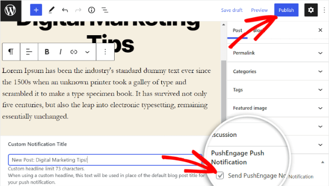 Enable disable push notifications - Blog Tyrant Enable disable push notifications