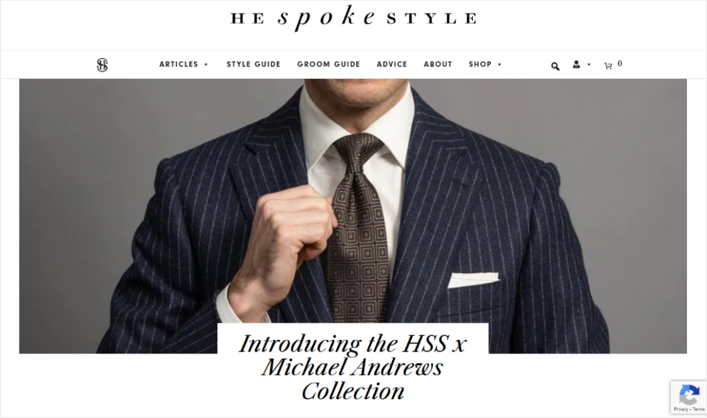 hespokestyle - Blog Tyrant men's fashion blog design he spoke style