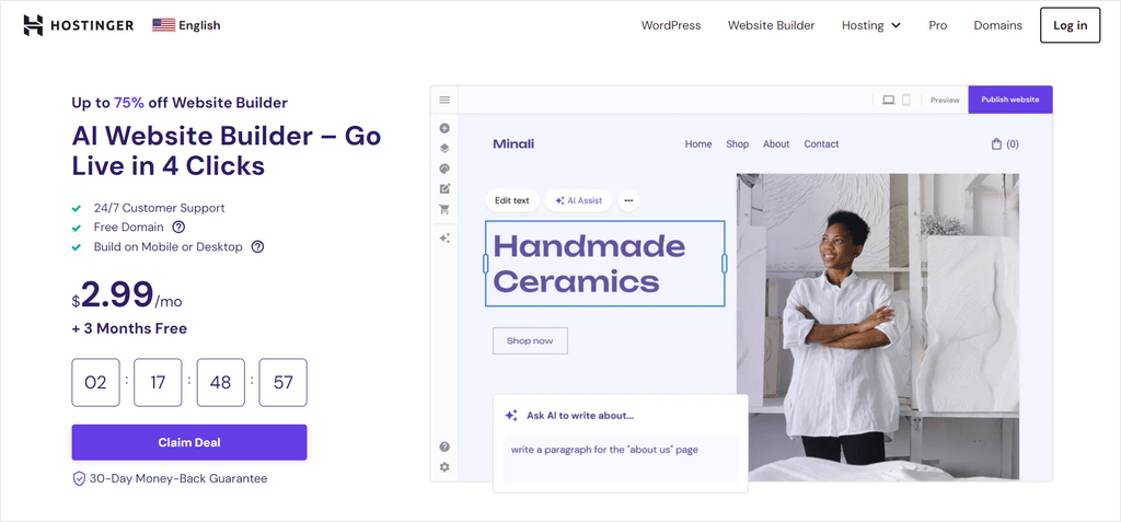 Hostinger Website Builder - Blog Tyrant Hostinger Website Builder