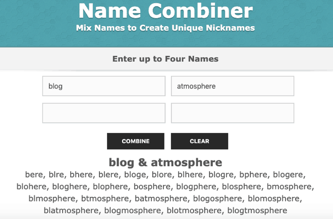 name combiner - Blog Tyrant create unique names with name combiner