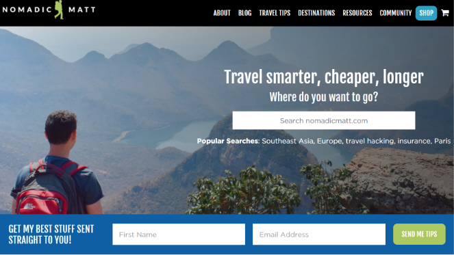 Nomadic-Matt - Blog Tyrant nomadic matt traveling on a budget blog