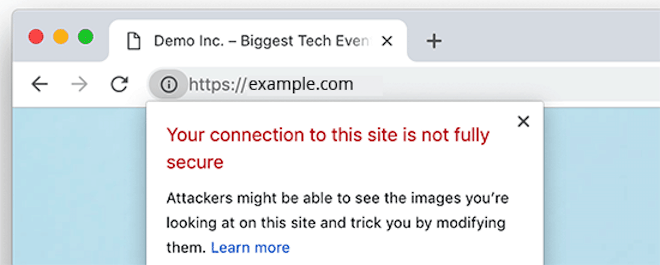 connection to this site is not fully secure - Blog Tyrant connection to this site is not fully secure