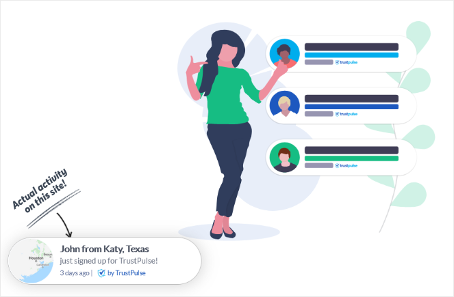 TrustPulse social proof notification - Blog Tyrant example of a social proof notification