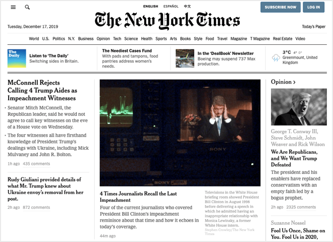 nytimes - Blog Tyrant New York Times serious publication