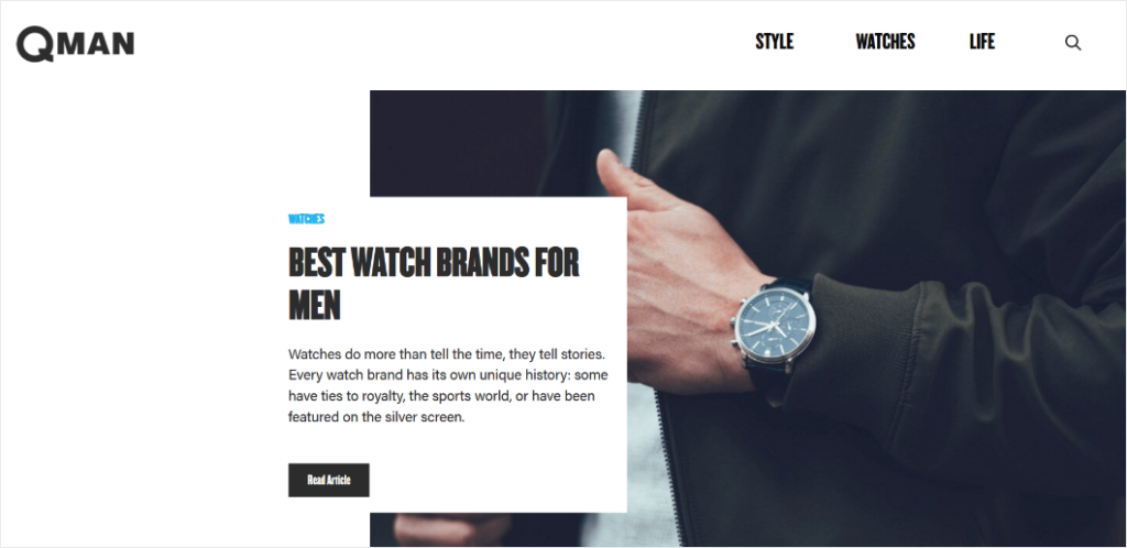 qman - Blog Tyrant qman blog design example
