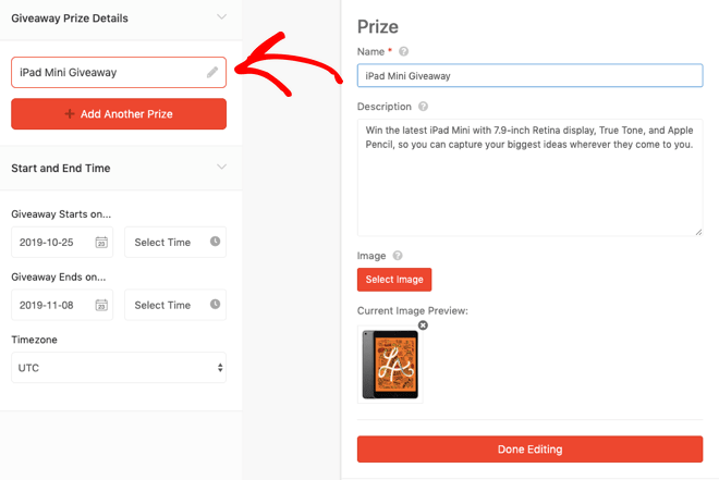 RafflePress giveaway name, description, and image - Blog Tyrant RafflePress giveaway name, description, and image