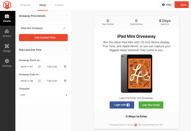 view giveaway details - Blog Tyrant view giveaway details