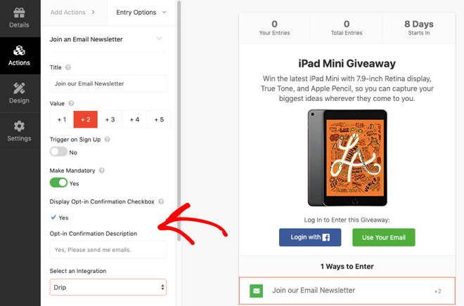 RafflePress giveaway entry options - Blog Tyrant RafflePress giveaway entry options