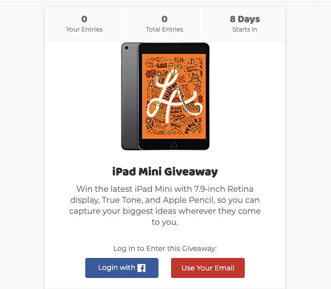 RafflePress giveaway design view - Blog Tyrant RafflePress giveaway design view
