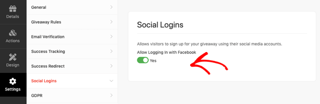 RafflePress social login settings - Blog Tyrant RafflePress social login settings