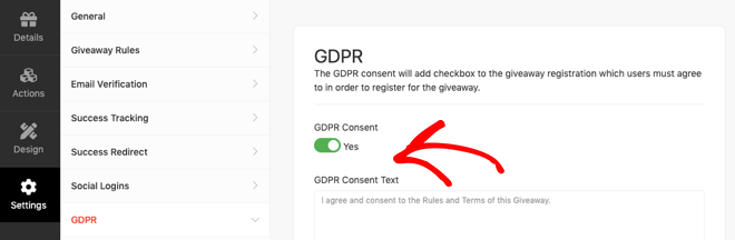 RafflePress GDPR Settings - Blog Tyrant RafflePress GDPR Settings