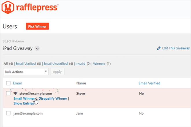 RafflePress pick a winner - Blog Tyrant RafflePress pick a winner