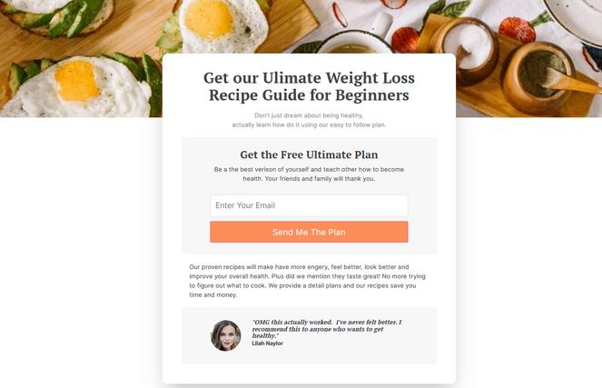 rsz_food-blog-landing-page-example - Blog Tyrant food blog landing page created with seedprod