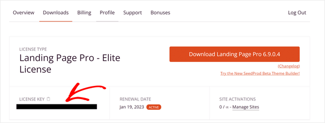 Copy your SeedProd license - Blog Tyrant get seedprod license