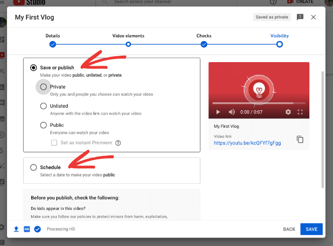 save or publish youtube video - Blog Tyrant Save or publish YouTube video