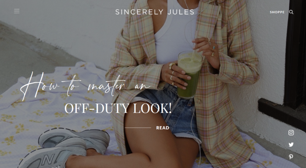 sincerely-jules - Blog Tyrant sincerely jules blog header example