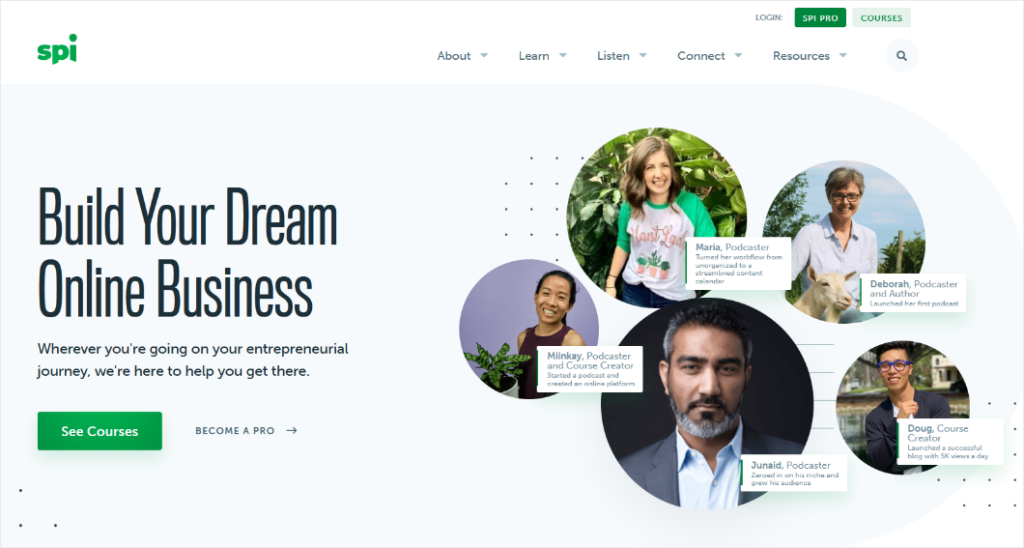 spi-site - Blog Tyrant testimonials and customer photos in the website header