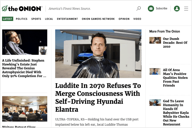 the onion - Blog Tyrant the onion satirical publication