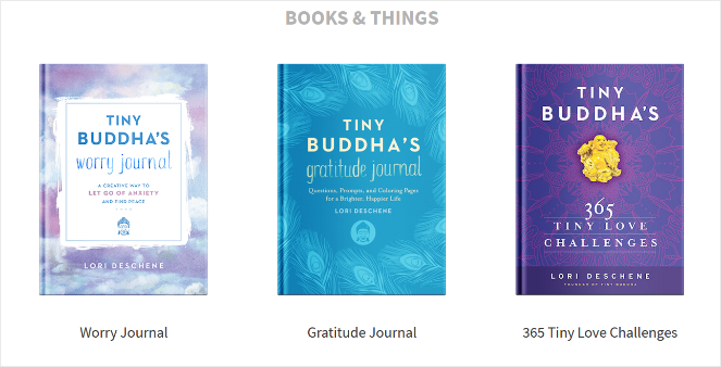 tiny-buddha-2 - Blog Tyrant promoting ebooks on a blog