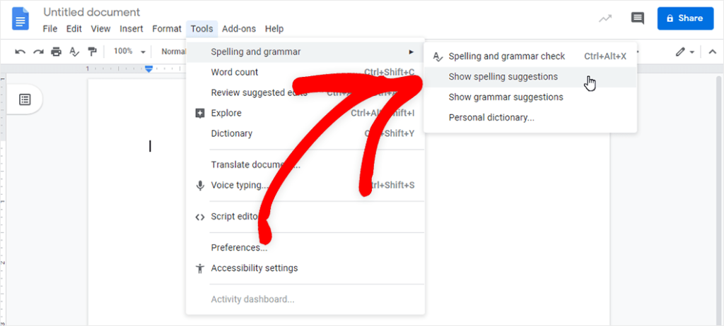 turn-off-spell-check-in-google-docs - Blog Tyrant