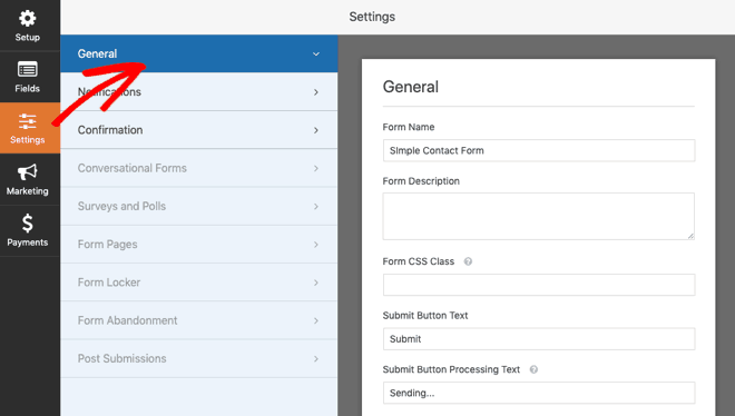 WPForms general settings - Blog Tyrant WPForms general settings