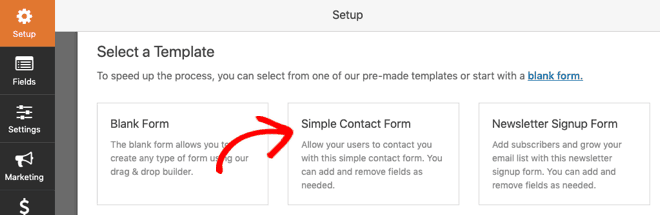 Select Simple Contact Form - Blog Tyrant Select Simple Contact Form